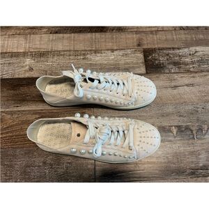 STUART WEITZMAN Goldie Pearl Ivory Sneakers 11